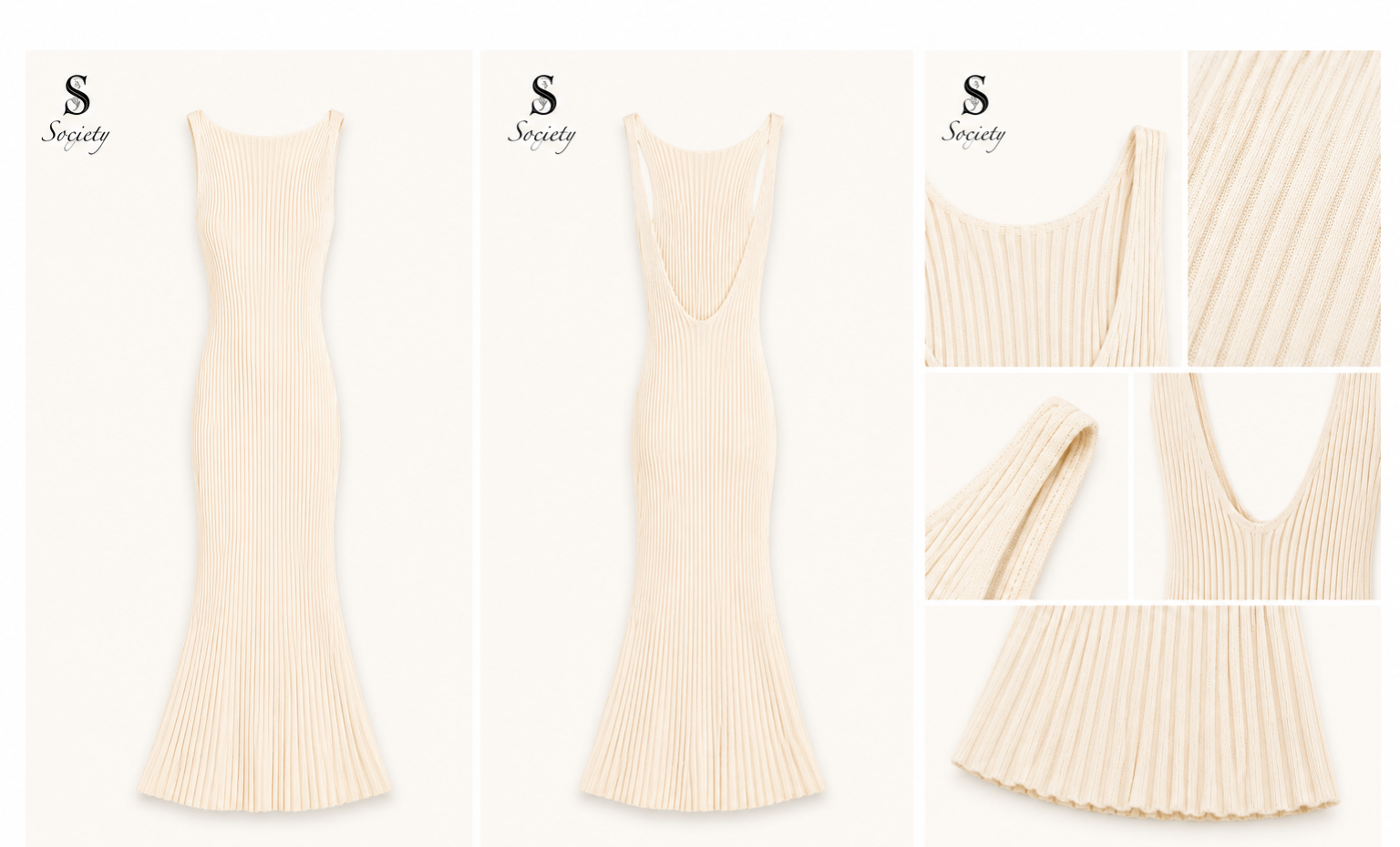 tss white ribbed dress collage